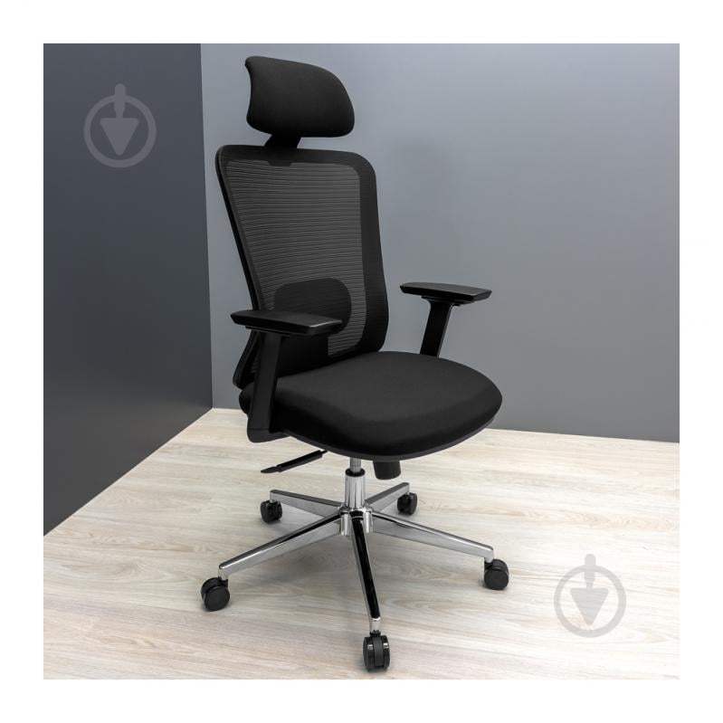 Крісло Richman Декарт Хром сітка чорний - фото 2 Крісло Richman Декарт Хром сітка чорний - фото 2