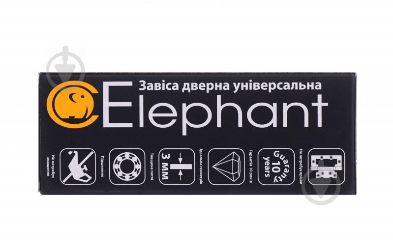 Петля Elephant накладная 100x75x3 мм матовый хром универсальная 1 шт. - фото 3