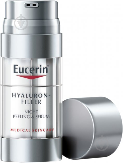 Крем для обличчя нічний Eucerin Hyaluron-Filler пілінг і сироватка 30 мл - фото 1