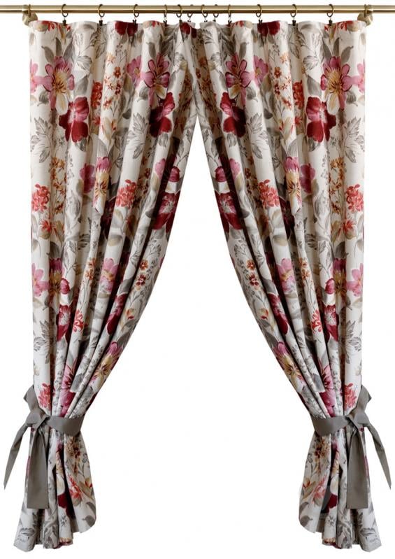 Штора Цветок бордо La Nuit - фото 1
