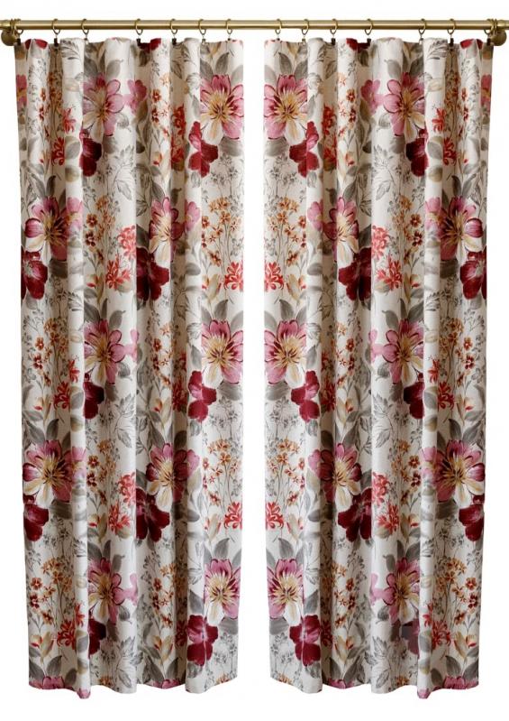 Штора Цветок бордо La Nuit - фото 2