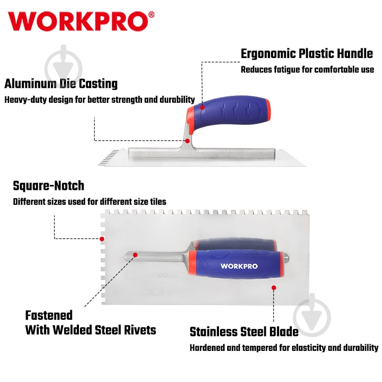 Гладилка штукатурна WORKPRO WP323003 - фото 5