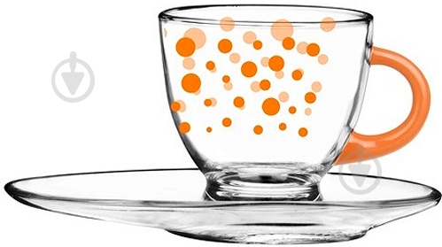 Чашка с блюдцем Glasmark Orange Dots 230 мл 50-0406-02-7195-19 - фото 1