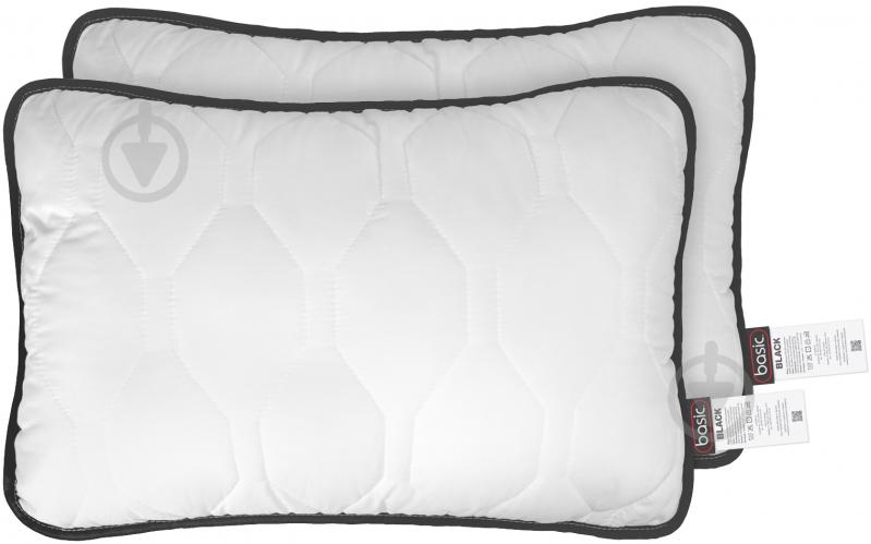 Подушка Basic Black 2 шт. Sonex 50x70 см белый с черным - фото 1
