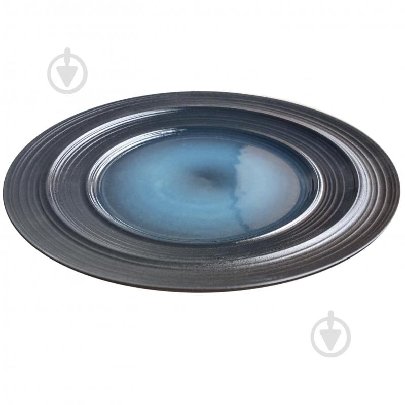 Тарелка обеденная Krauff Lucerne Black&Blue 21,4 см 24-320-007
