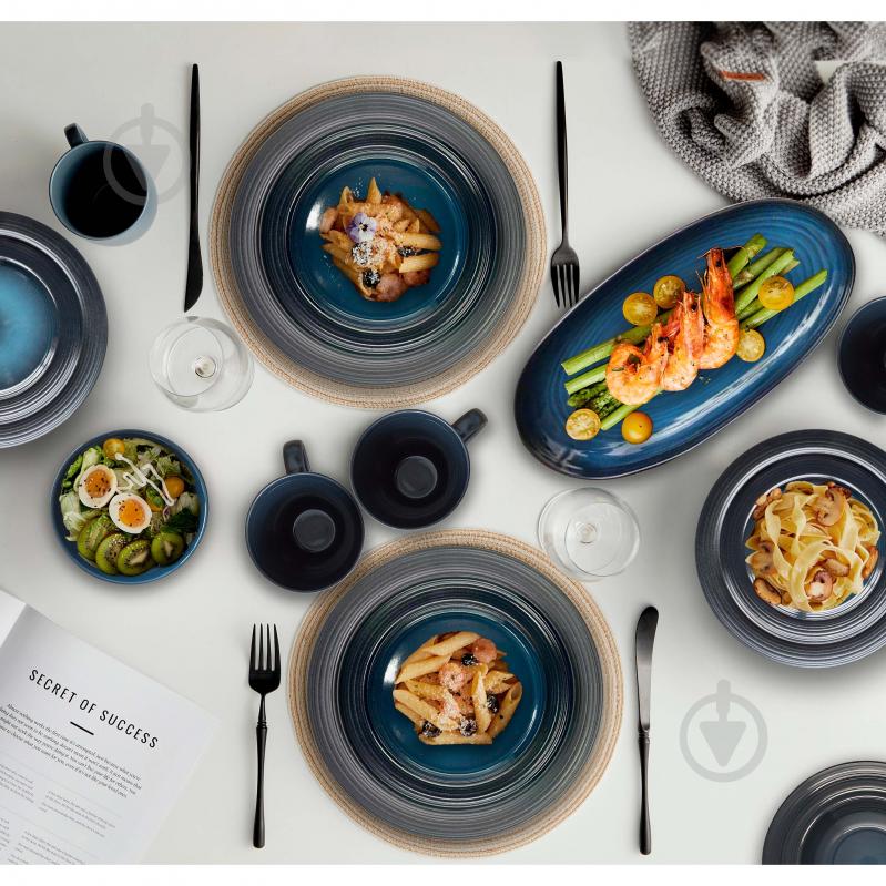 Тарілка супова Krauff Lucerne Black&Blue 700 мл 21,2 см 24-320-005 - фото 12