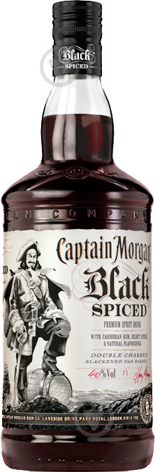 Напиток ромовый Captain Morgan Spiced Black 1 л - фото 1