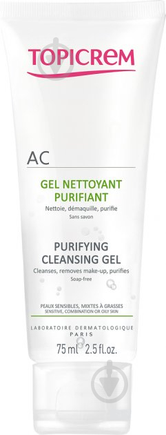 Гель Topicrem AC Purifying Cleansing Gel 75 мл - фото 1