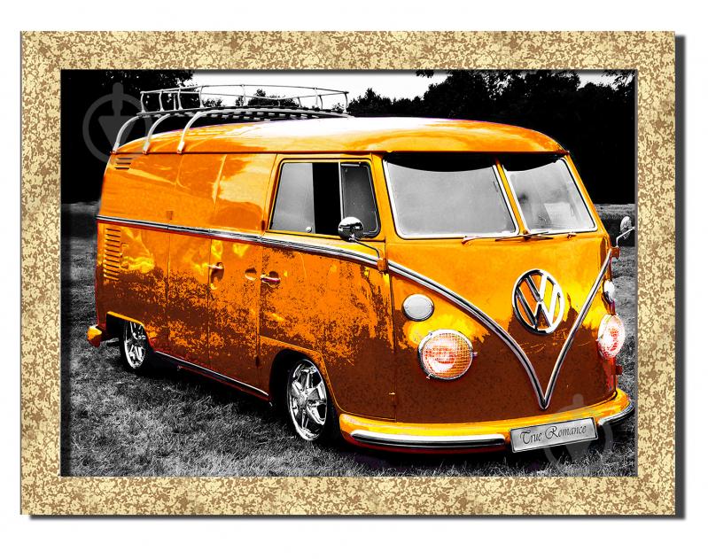 Картина Оранжевый автобус VW Bus 41x31 см Hotel Arizona HD 1 GOLDEN FR-2222343887-VOLK-12x1 - фото 1