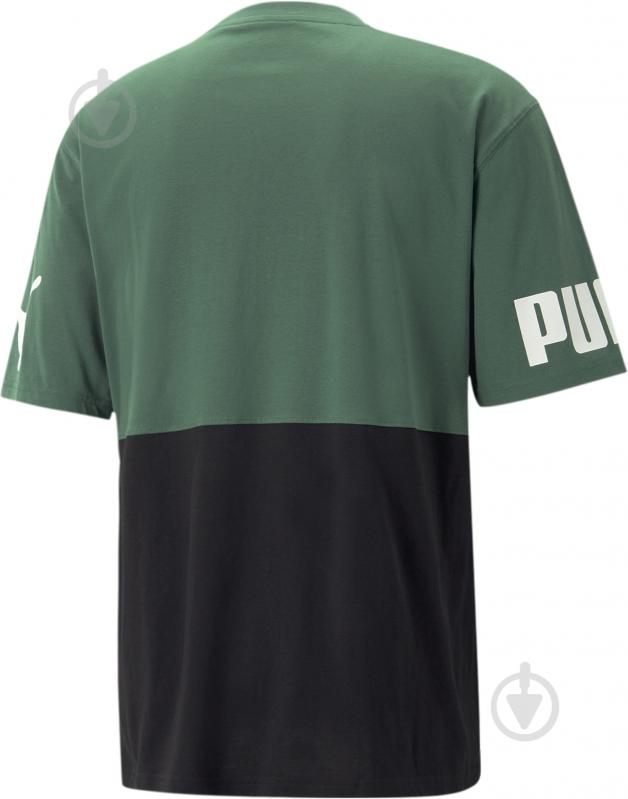 Футболка Puma PUMA POWER COLORBLOCK TEE 67332137 р.L зеленый - фото 2