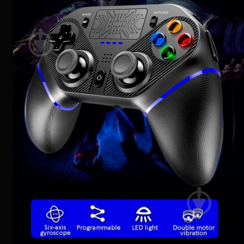 Геймпад беспроводной Ipega PG-P4010 Wireless PS4/ PS3/ PC Black - фото 5