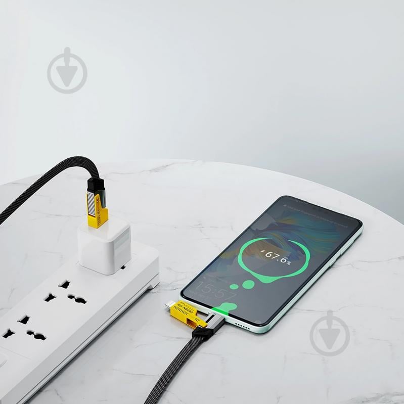 Кабель Xo NB283-CAI 2хUSB-C to 60W/USB-А /Lightning 1 м grey (NB283-CAI.gray) - фото 4 Кабель Xo NB283-CAI 2хUSB-C to 60W/USB-А /Lightning 1 м grey (NB283-CAI.gray) - фото 4