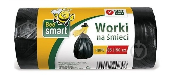 Мішки для побутового сміття BEE SMART BIN LINER 35 л 50 шт. - фото 1