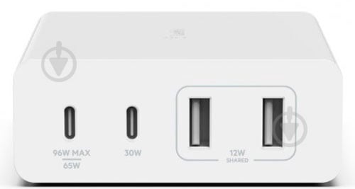 Мережевий зарядний пристрій Belkin Home Charger 108W GAN Dual USB-С/USB-A - фото 1