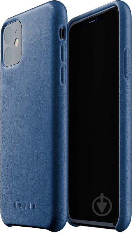Накладка на корпус MUJJO Full Leather для Apple iPhone 11 monaco blue - фото 1