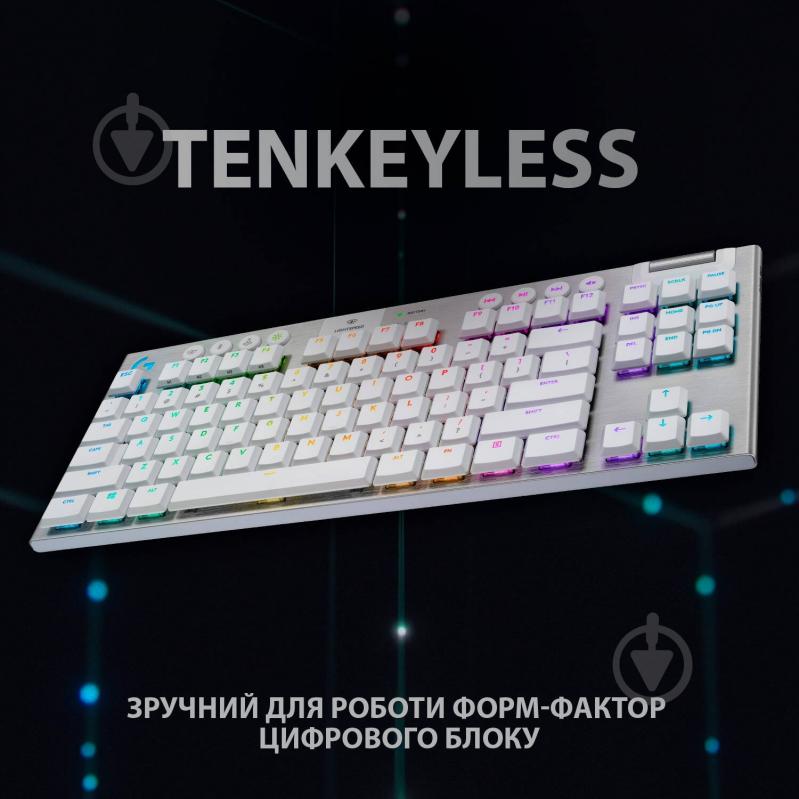 Клавиатура Logitech G915 TKL Lightspeed Wireless (920-010117) white - фото 5
