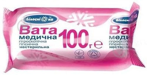 Вата Білосніжка Нестерильная 100 г 1 шт. - фото 1