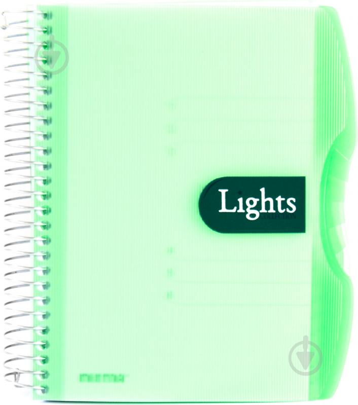 Блокнот Lights A5 150 листов зеленый с рисунком Mintra - фото 1