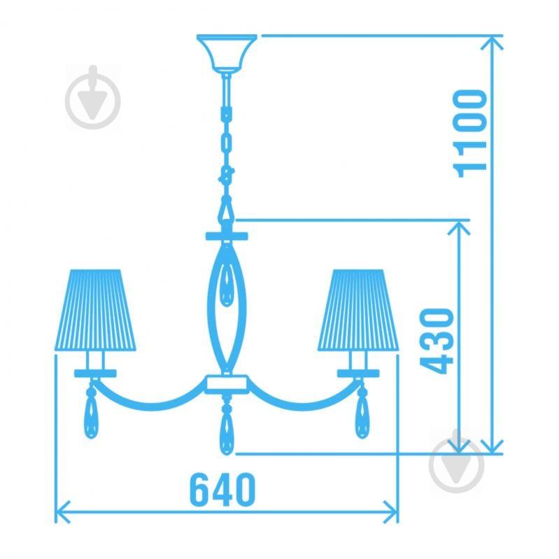 Люстра Victoria Lighting 5x40 Вт E14 хром Chanel/SP5 - фото 2