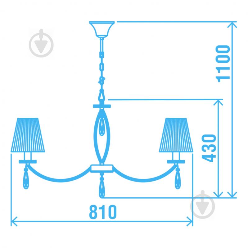 Люстра Victoria Lighting 8x40 Вт E14 хром Chanel/SP8 - фото 2