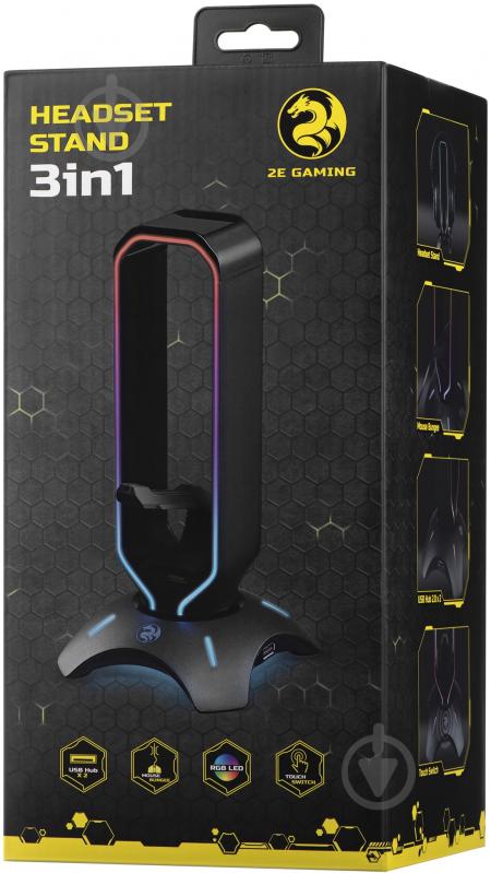 Подставка для гарнитуры 2E Gaming Headset Stand RGB USB черный 2E-GST310UB - фото 4