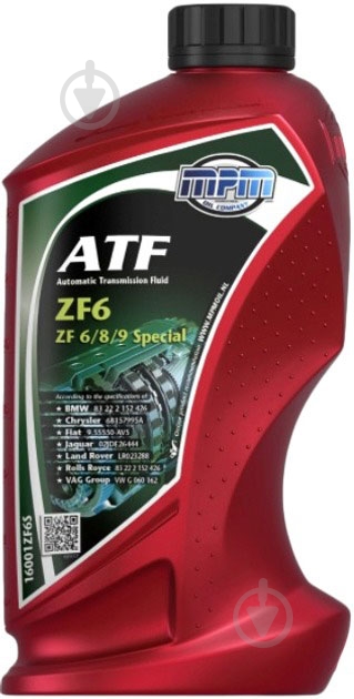 Масло трансмиссионное MPM OIL ZF6 Special ATF 1 л (16001ZF6S) - фото 1 Масло трансмиссионное MPM OIL ZF6 Special ATF 1 л (16001ZF6S) - фото 1