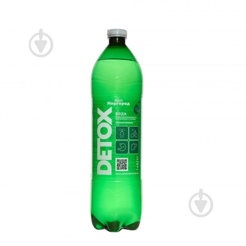 Вода "Аква Миргород DETOX" с/г лечебно-столовая сильногазированная минеральная артезианская 1 л - фото 1