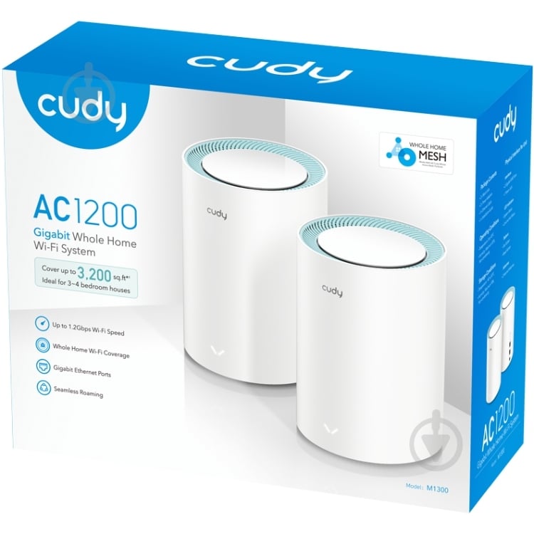 Wi-Fi-система Cudy Gigabit Mesh Solution M1300 (2-pack) - фото 6