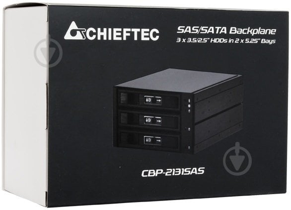 Кишеня Chieftec Backplane 3xHDD/SSD 2x5.25" EXT Slot CBP-2131SAS - фото 6