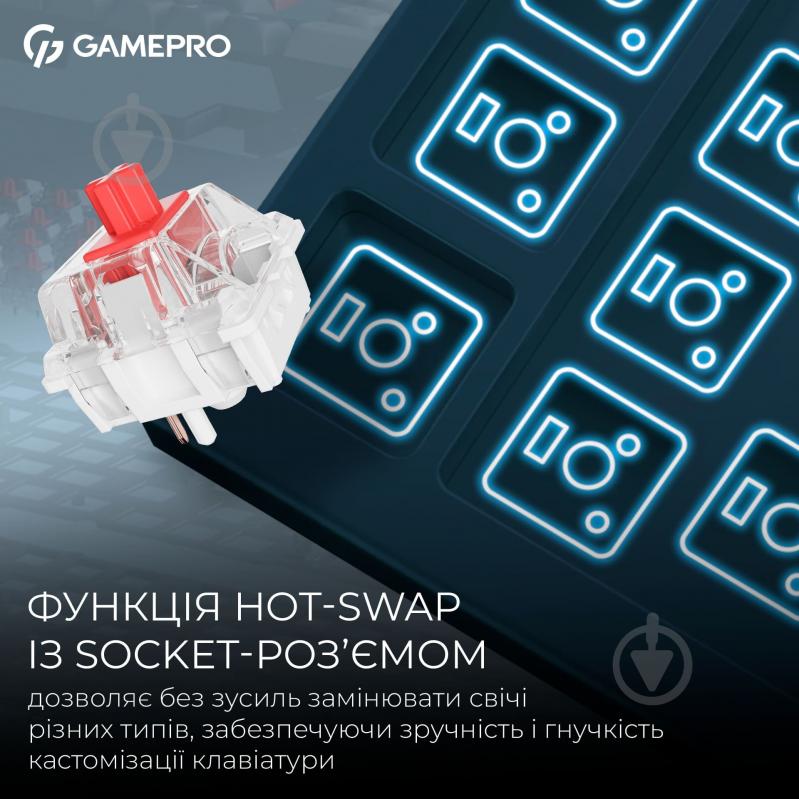 Клавиатура беспроводная GamePro (MK305BL) Asgard Drakkar - фото 10