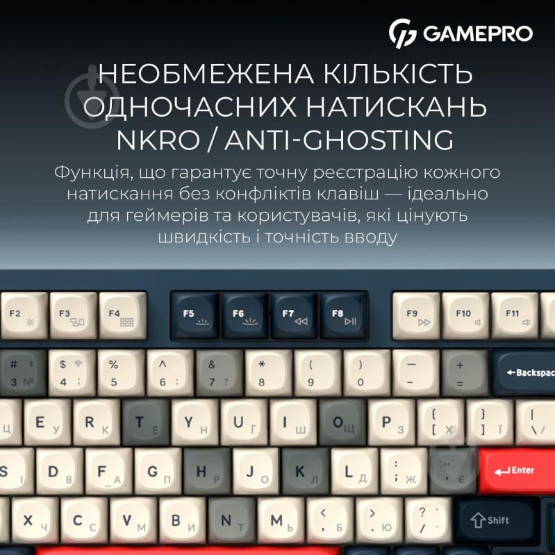 Клавиатура беспроводная GamePro (MK305BL) Asgard Drakkar - фото 16