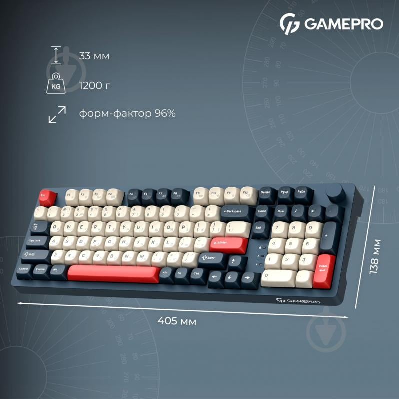 Клавиатура беспроводная GamePro (MK305BL) Asgard Drakkar - фото 18