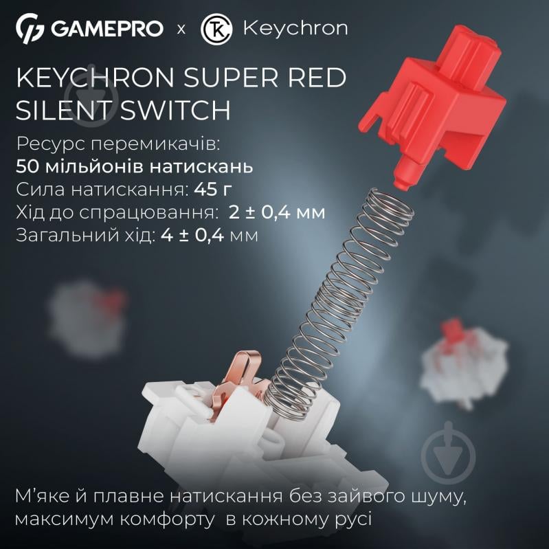 Клавиатура беспроводная GamePro (MK305BL) Asgard Drakkar - фото 9