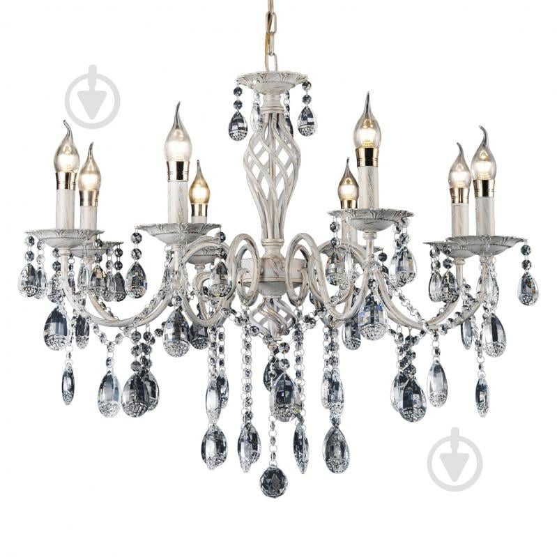 Люстра Victoria Lighting 8x40 Вт E14 белый Barbara/SP8 - фото 1