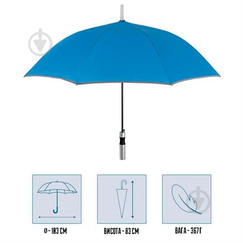 Зонт-трость Perletti Reflecting синий - фото 2