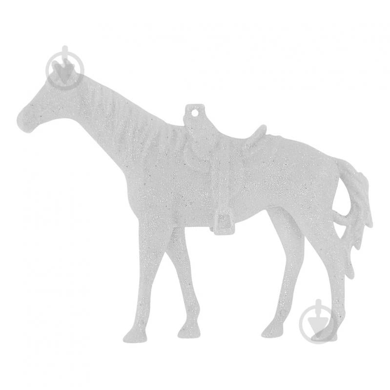 Украшение новогоднее MIS LT Лошадь 10 см белый - фото 1