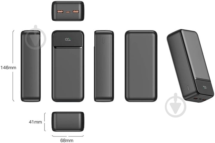 Повербанк SWISSTEN Power Line II 30000 mAh black (8595217490635) - фото 2