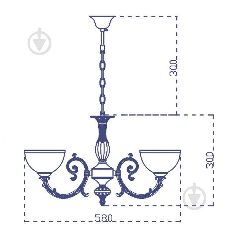 Люстра Victoria Lighting 5x40 Вт E27 бронза Gisele/SP5 - фото 2