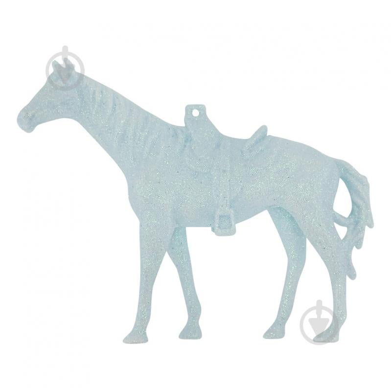 Украшение новогоднее MIS LT Лошадь 10 см голубой - фото 1 Украшение новогоднее MIS LT Лошадь 10 см голубой - фото 1