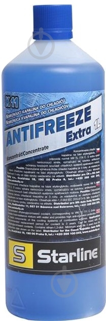 Антифриз STARLINE Extra G11 від -80 до +120 концентрат 1 л синій (NA K11-1) - фото 1 Антифриз STARLINE Extra G11 від -80 до +120 концентрат 1 л синій (NA K11-1) - фото 1