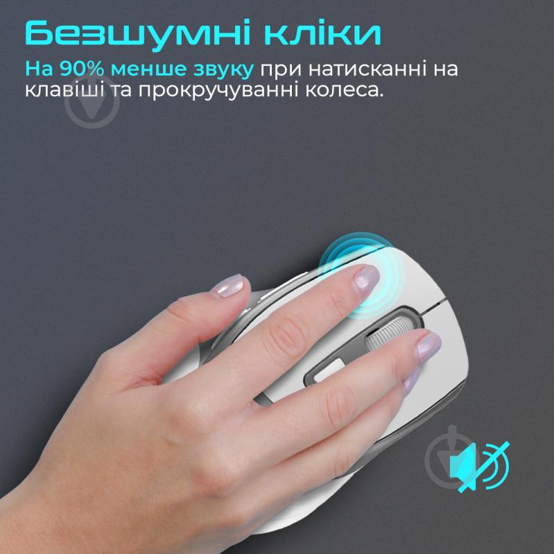 Миша Promate Samit Wireless white (samit.white) - фото 2