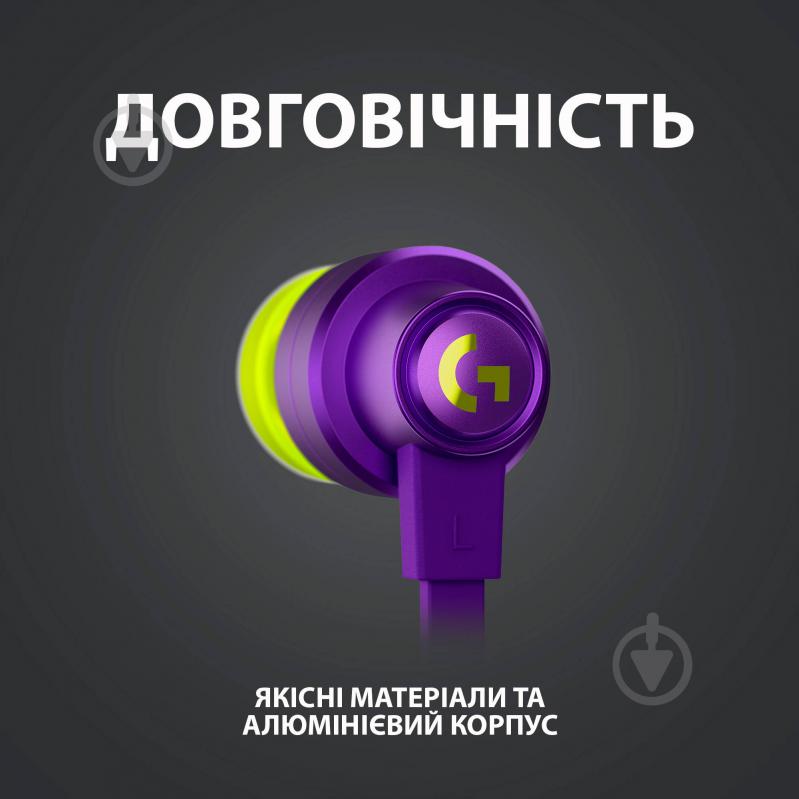 Наушники Logitech G333 purple (981-000936) Gaming Earphones - фото 6