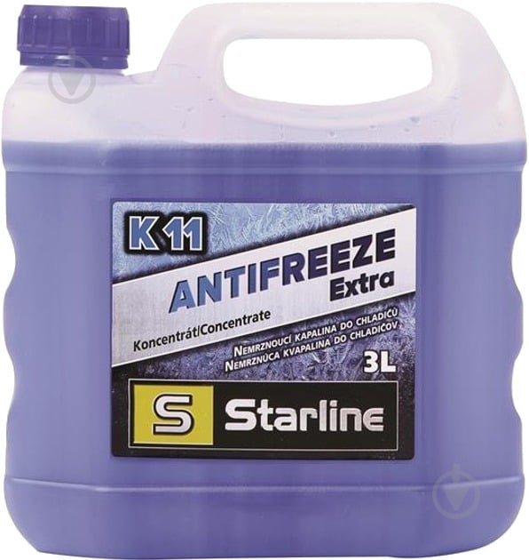 Антифриз STARLINE Extra G11 від -80 до +120 концентрат 3 л синій (NA K11-3) - фото 1 Антифриз STARLINE Extra G11 від -80 до +120 концентрат 3 л синій (NA K11-3) - фото 1