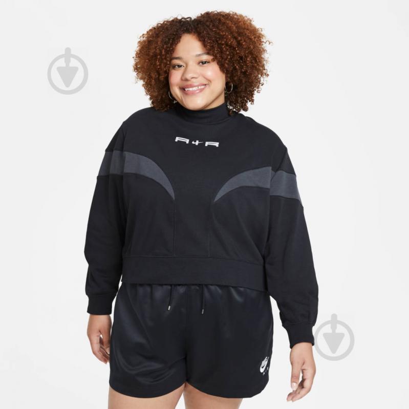 Свитшот Nike W NSW AIR FLC MOCK LS TOP DD5433-010 р. XS черный - фото 3