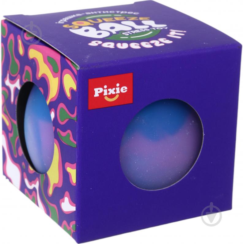 Іграшка-антистрес PIXIE барвистий м'яч 86 г 65 мм в асорт. CKS-10741 - фото 11