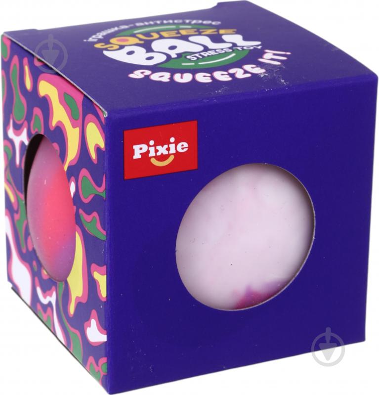 Іграшка-антистрес PIXIE барвистий м'яч 86 г 65 мм в асорт. CKS-10741 - фото 12