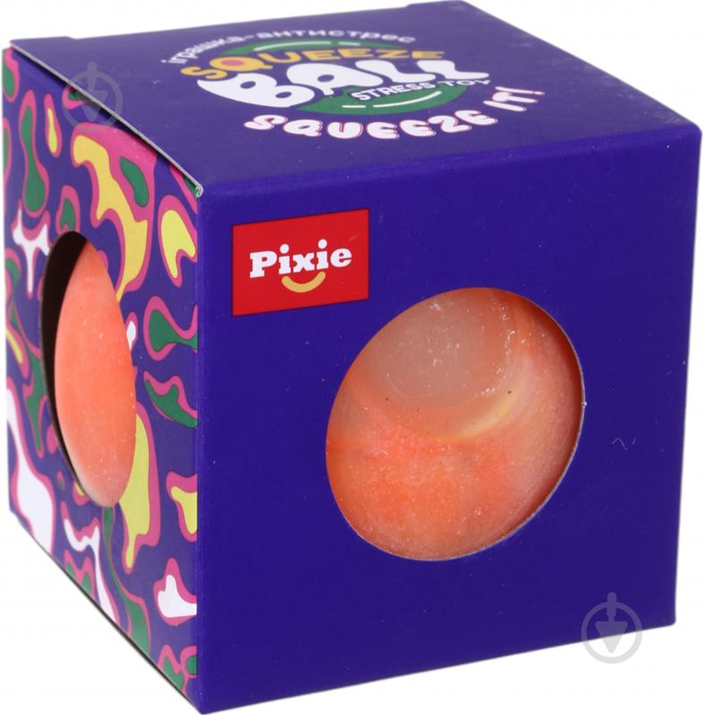 Іграшка-антистрес PIXIE барвистий м'яч 86 г 65 мм в асорт. CKS-10741 - фото 10