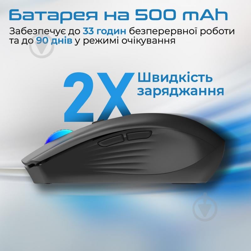 Мышь Promate Kitt Wireless black (kitt.black) - фото 4