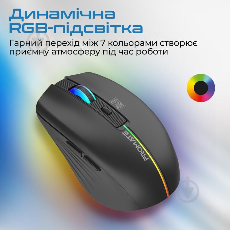 Мышь Promate Kitt Wireless black (kitt.black) - фото 5