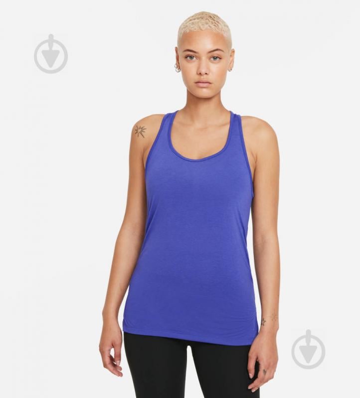 Майка Nike W NIKE YOGA LAYER TANK CQ8826-430 р.XS синій - фото 3